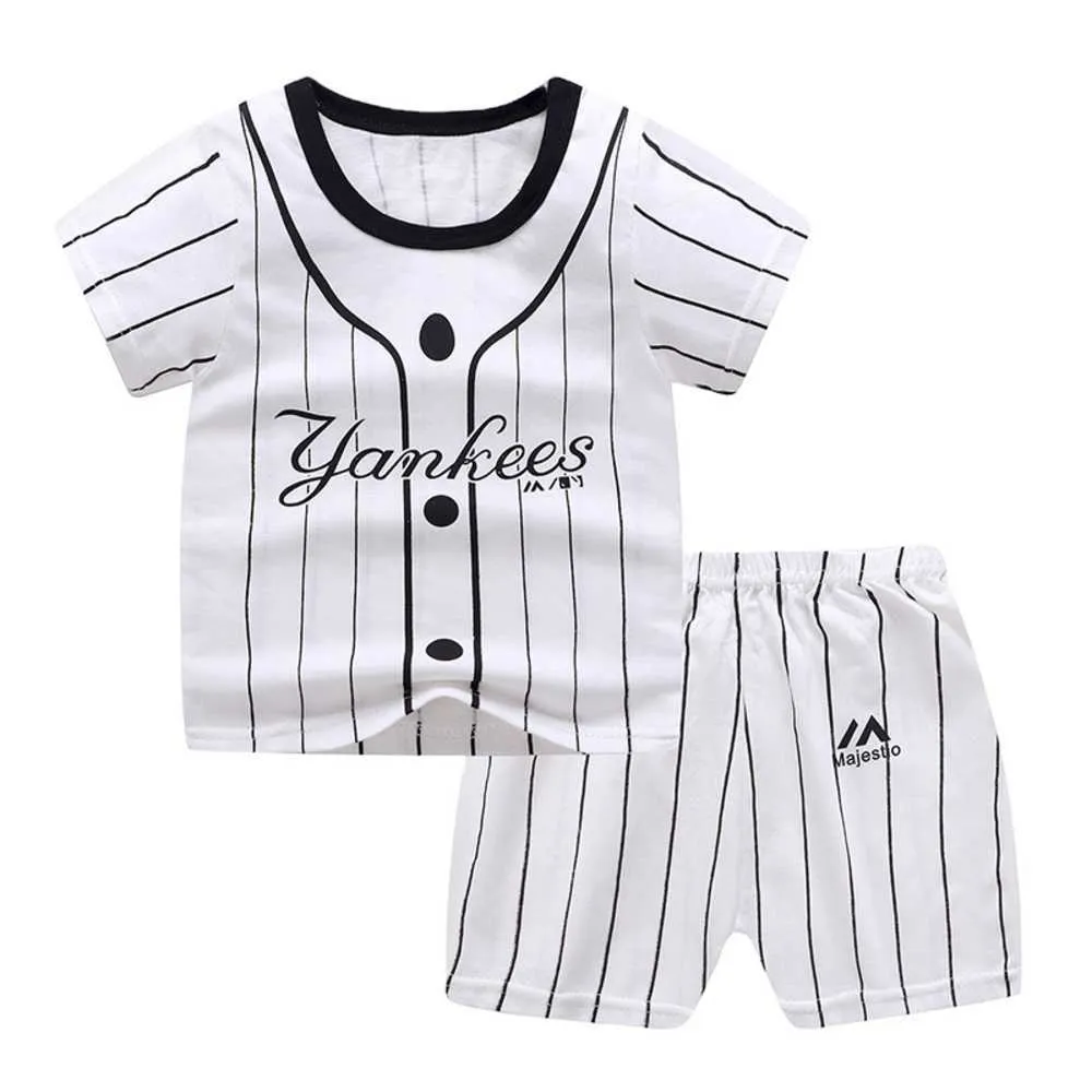 Cheap Kids Boy Summer Clothing Sets Children 2pcs Short Sleeve t Shirt Suit Infant Girl Cotton Tee Baby Clothes 0 - 4 Years