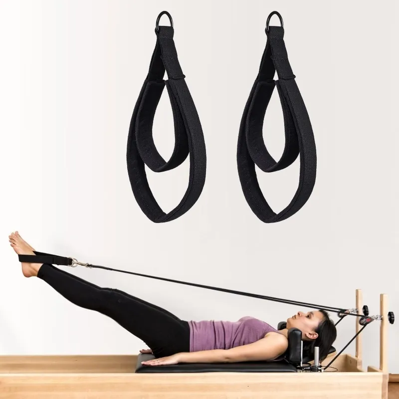 Yoga Circles 1 paio Pilates Reformer Cinghie a doppio anello Maniglia D-Ring Pilates Cinghie a doppio anello Home Gym Fitness Accessori per yoga 230617