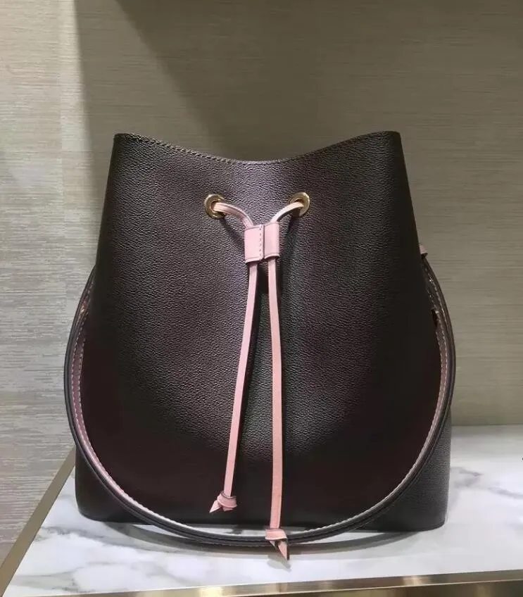 1 -1 Hot Sales New Luxury Designer Bag Women Shoulder Bags Leather Old Flower Bucket Bag Famous Drawstring Handbags Cross VzNo