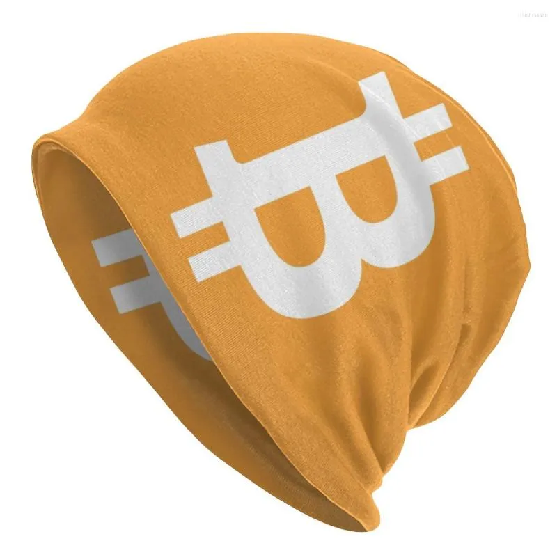 Bérets bonnets casquettes pour hommes femmes unisexe extérieur hiver chaud tricoté chapeau adulte BTC crypto-monnaie Bonnet chapeaux