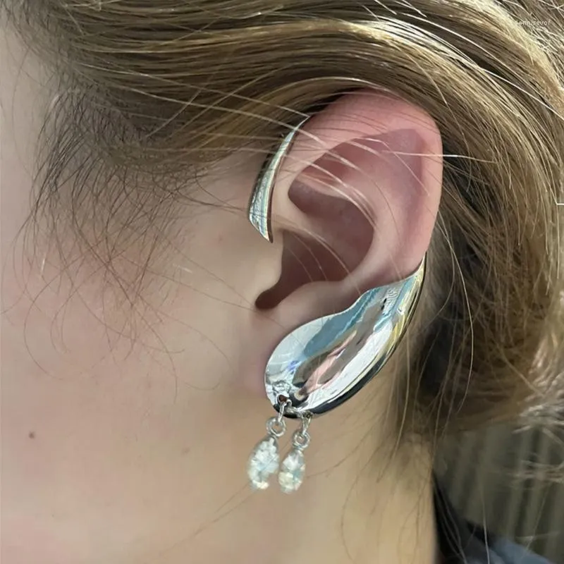 Fairy ear cuff earrings Irregular Statement Jewelry for Non Pierced Ears Punk Silver Wrap Earrings