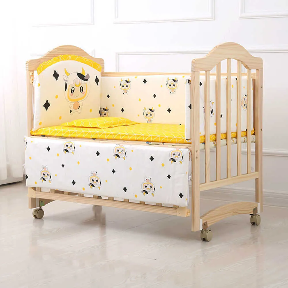 Polid Wood European Style Lackerless Rocker Baby Cradle Princess Bed Side Cabriolet Crib Crib Cribs Beds