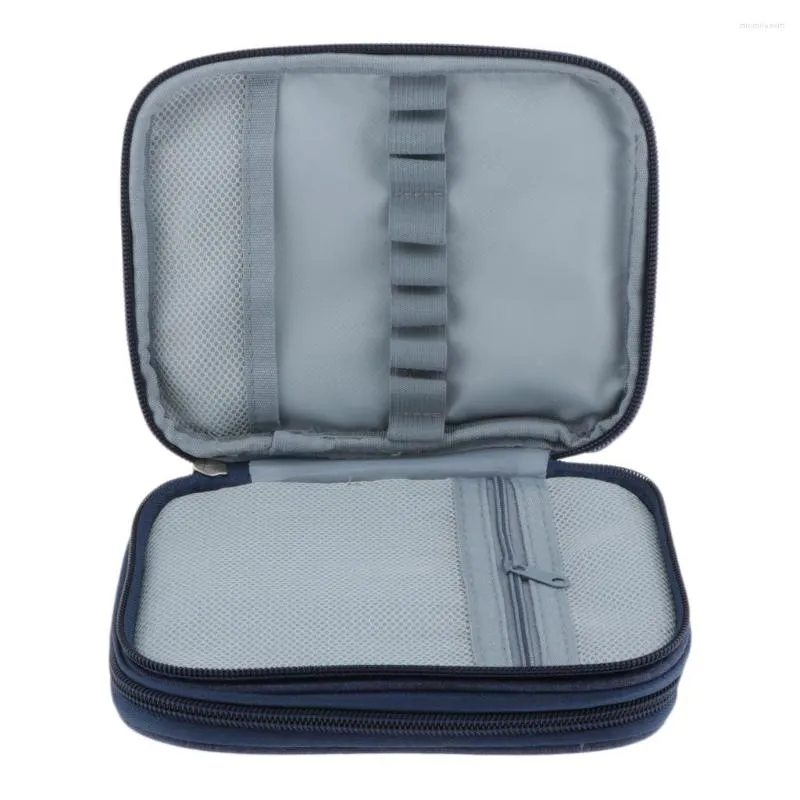 Sacos de armazenamento Bolsa de gancho de crochê para vários ganchos/e acessórios com zíper e bolsa fácil de transportar