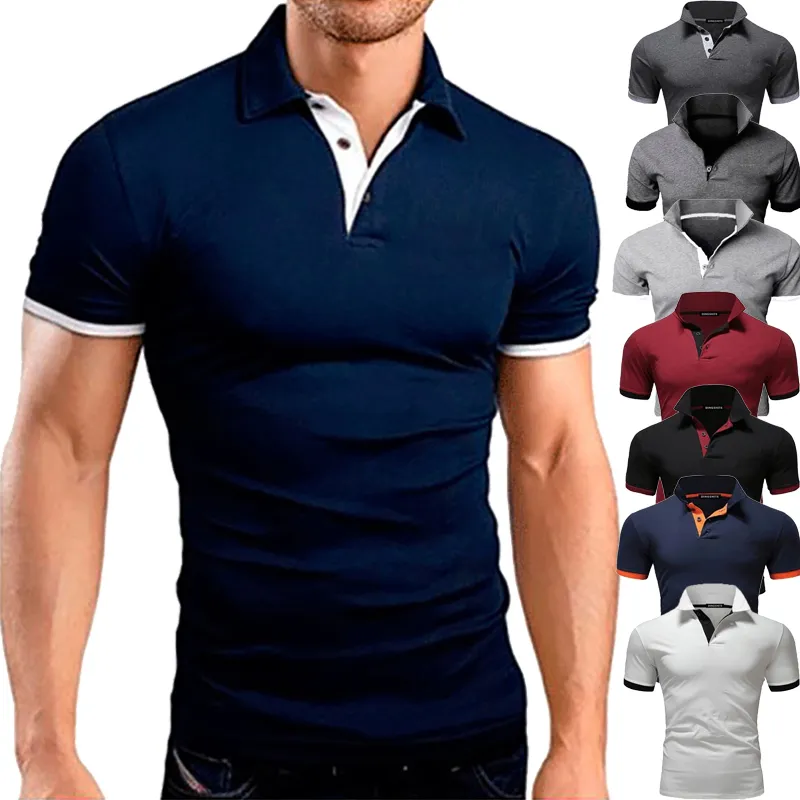 メンズポロスメンズポロシャツテニスシャツドットグラフィックプラスサイズプリント短袖