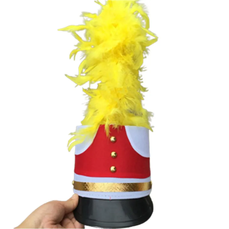 Yellow Feather Etiquette Honour Guard Command Top Hats Military Cap Red