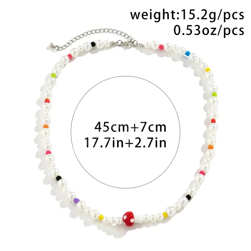 Colorful Rice Bead Necklace – Fashion Versatile Clavicle Chain