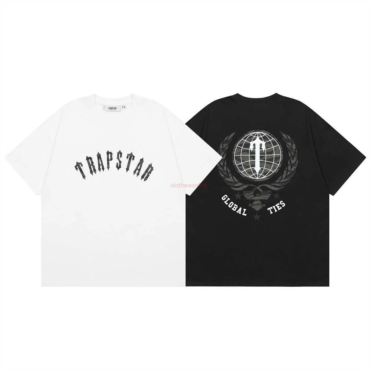 Designer Fashion Abbigliamento Tees Tsihrts Camicie Trapstar 2023 Summer Fashion Brand Mens Loose Os Lettera Stampa Manica corta American Street Cotton Tshirt Fashion R