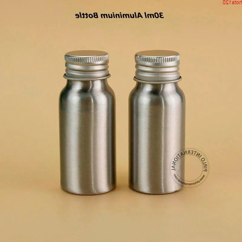 Promoción de 10 Uds., botella de aluminio cosmética vacía de 30ml con agua, envases metálicos de maquillaje de 1OZ, envases de viaje recargables líquidos, cantidad Efirs