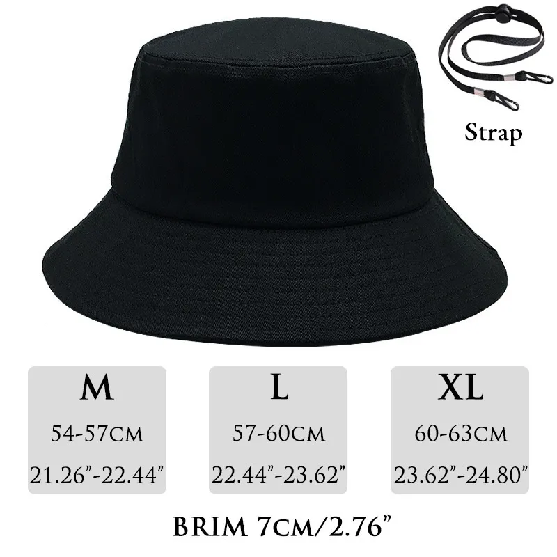 Outdoor Hats Big Head Man Large Size Bucket Hats Boy 60 63cm Plus Size  Summer Fisherman Cap Womens 54 57cm Pure Cotton Panama UPF50 Sun Hat 230617  From Dao05, $8.72