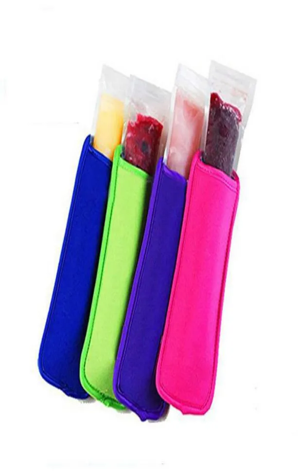 Neoprene Popsicle Sleeve Ice Insulated Bag Ice Cream Tools Ze
