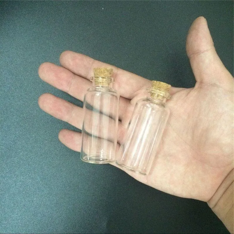 28*65*125mm 25mlコルク付き透明なガラス瓶