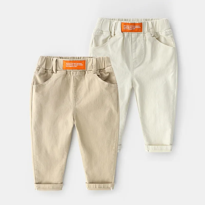 Calças primavera bebê menino calças de moletom de algodão cintura elástica longa casual joggers 230617
