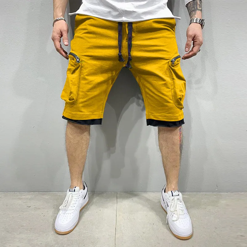 Pantalones cortos para hombres Gimnasio de verano Pantalones cortos de secado rápido Casual Fitness Streetwear Pantalones cortos para correr para hombres Hombres Multi-bolsillo Deporte Casual Hip Cargo Short 230617