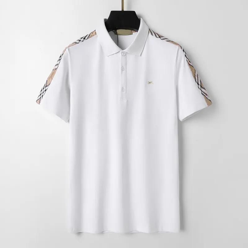 Mode-Polo-Mann, Business-Casual, B-Polo-Poloshirt, Top-T-Shirt, kurzärmelige T-Shirts, Designer-Loose-T-Shirts, lässiges schwarzes weißes T-Shirt, luxuriöse, schlichte T-Shirts für Männer M-3XL