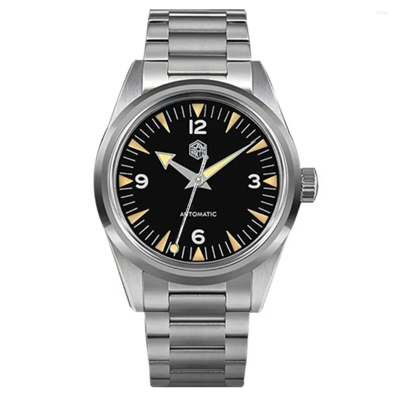 San Martin 38mm Automatic Watch: Mens Luxury Mechanical Wristwatch