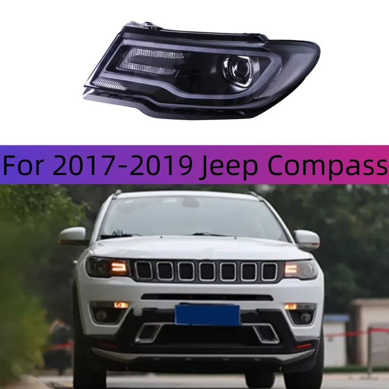 Car Styling 20 17 20 19 Jeep Compass Guide Gruppo Faro Retrofit LED DRL Bi  Xenon Lens Accessori Auto Da 550,94 €