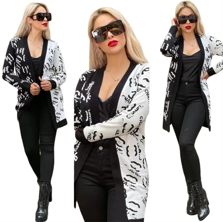 23CCS new Women's Sweaters Fashion Long Sleeve Cardigan Knitwear Women designer Sweaters M4003