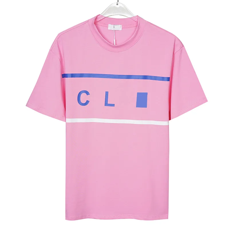 Poloshirts voor heren Designer Panelled Letter T-shirt Mode CL Ronde hals Luxe Business Splicing Printpatroon Womens Loose Tee