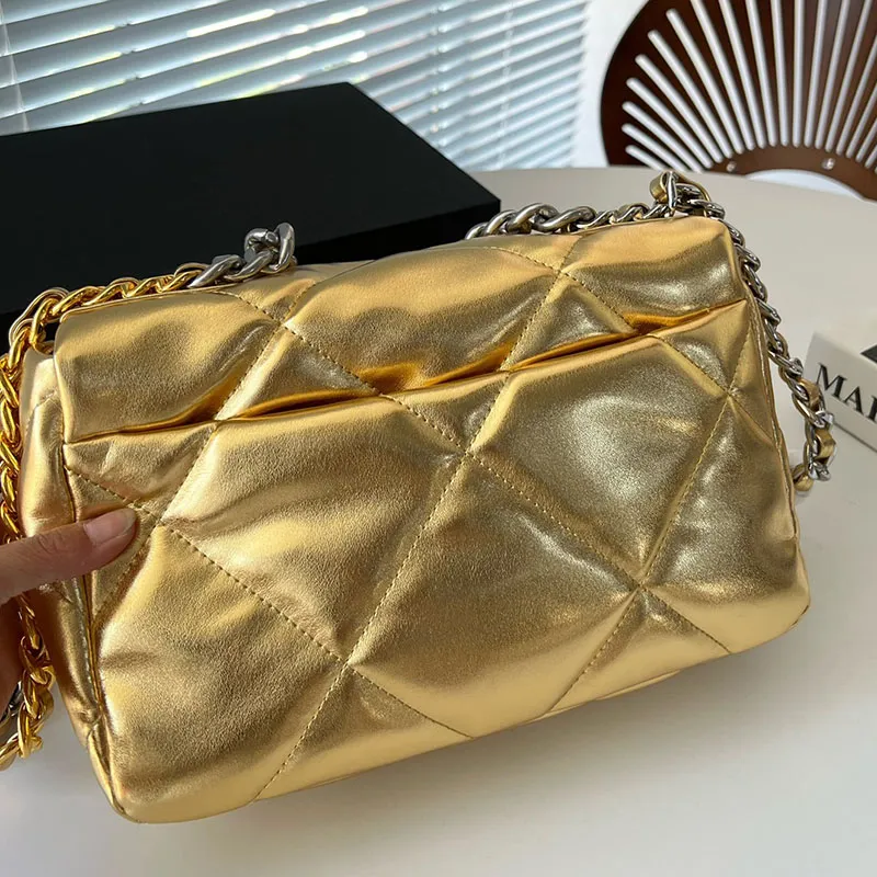 borsa di design con patta borse a tracolla borse di lusso borsa a tracolla singola borsa in oro argento catena di moda borse a tracolla borse in pelle portafoglio da donna regalo con sacchetto per la polvere zaino