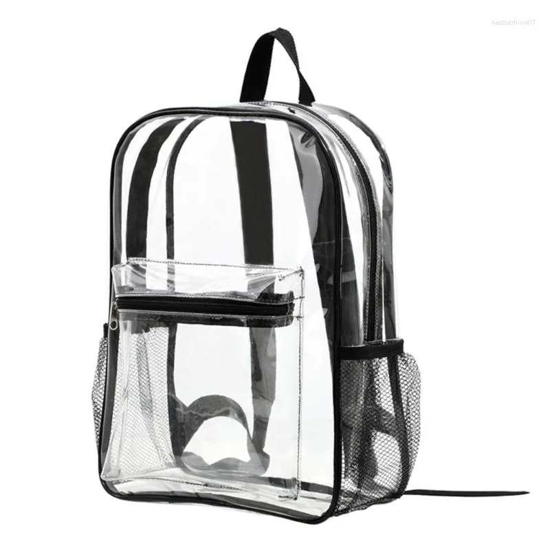 Skolväskor Clear Stadium Bag ryggsäck Transparent college bokväska för student tonåringar flickor avslappnad dagpack 517d