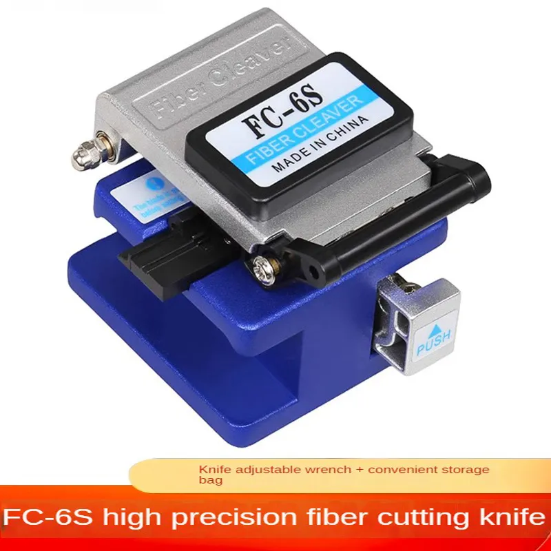 Cuchilla de fibra FTTH, herramientas de fibra óptica, FS-6C de alta precisión, herramientas de cuchillo de fibra óptica para cortar cables, cuchillas de fibra, 12 cuchillas de superficie
