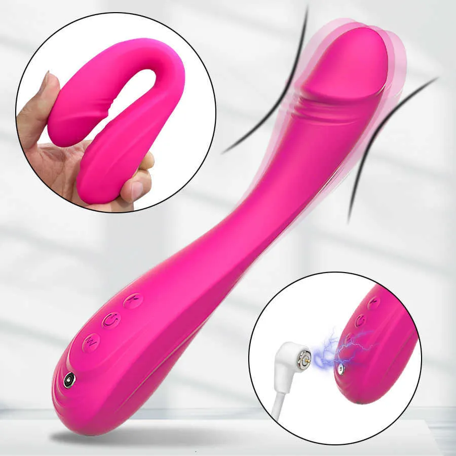 Vibromasseurs de gode puissants pour femmes Silicone souple g Spot Clitoris stimulent les jouets sexuels pour adultes de charge magnétique Unique