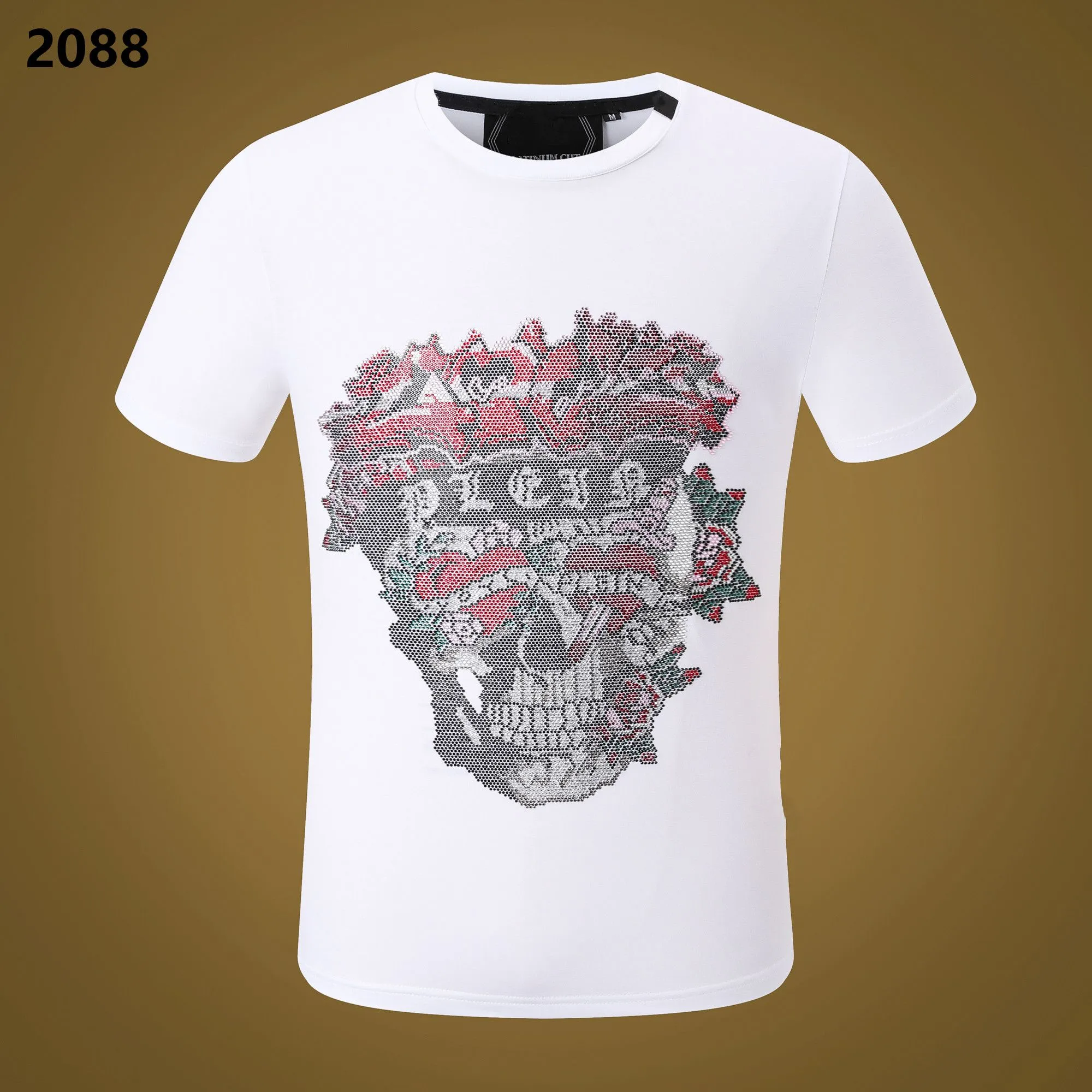 Ny stil Phillip Plain Men T Shirts Designer PP Skull Diamond T Shirt Short Sleeve Dollar Brown Bear Brand Tee High Quality Skulls T Shirt Tops P20188