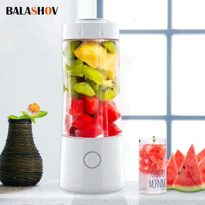 Fruits Légumes Outils 400ML Portable Mini Presse-agrumes Électrique Coupe Smoothie Blender USB Rechargeable Juicers Robot Culinaire Mélangeur De Fruits Jus Maker Machine 230617