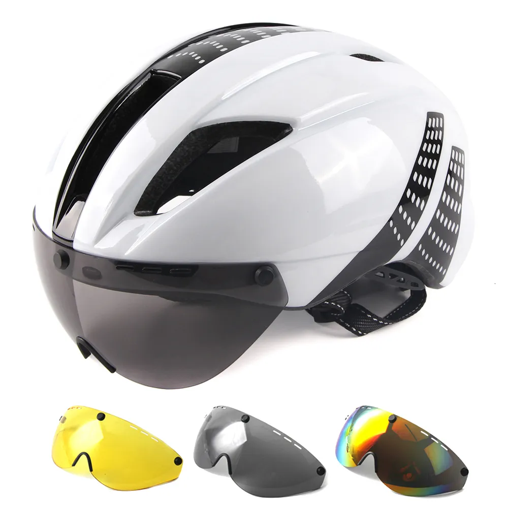 Cycling Helmets Lens Goggles Helmet Road Racing Bike With