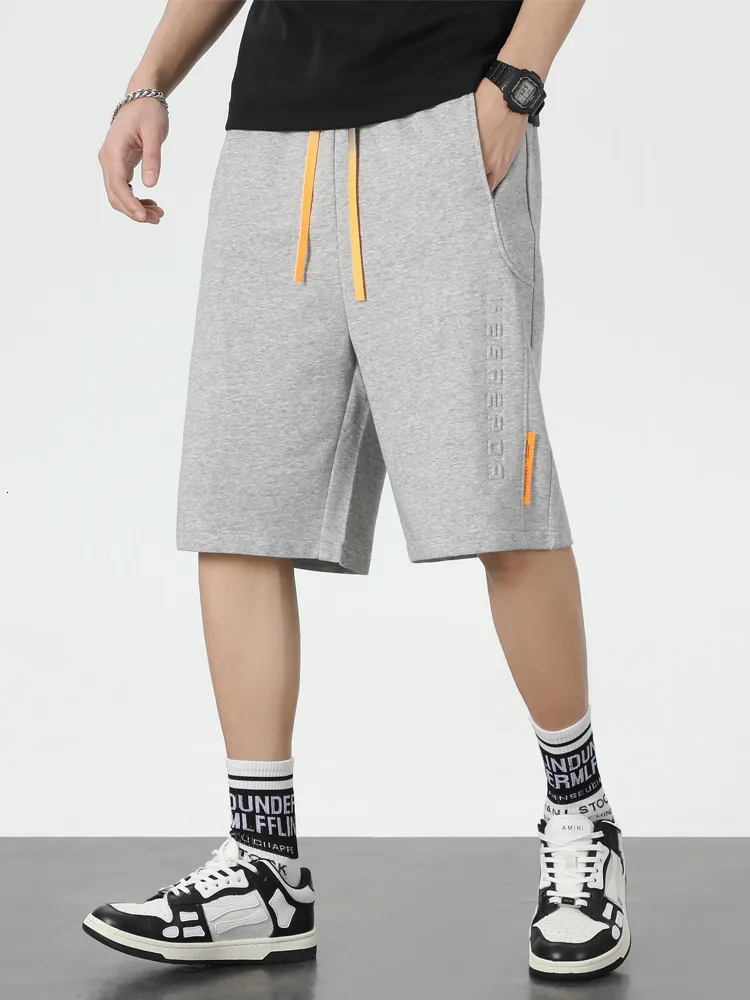 Herr shorts sommar baggy sweatshorts män hip hop streetwear lös jogger korta män rak bomull casual shorts plus storlek 6xl 7xl 8xl 230619