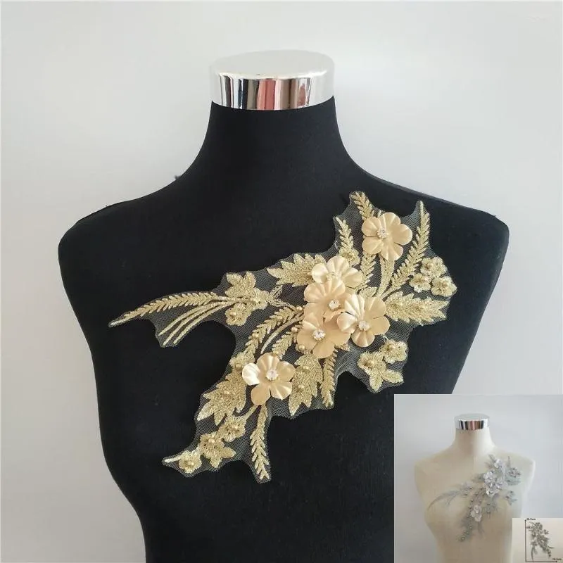 Gravatas Borboletas Femininas Vintage 3D Flor Renda Gola Falsa Faça Você Mesmo Bordado Aplique Decote Costura Tecido Decoração Patch Scrapbooking