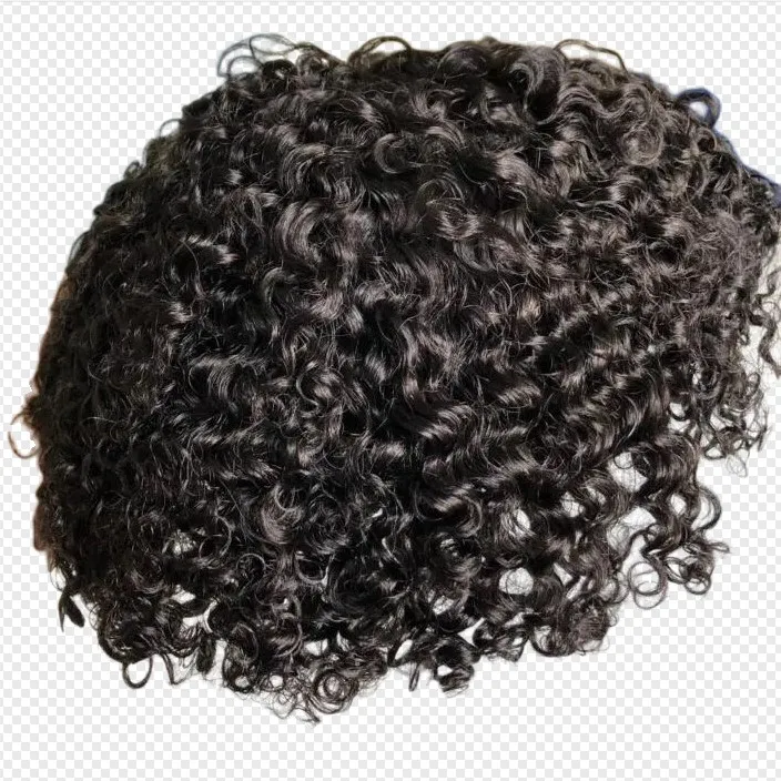 10 mm sprężystą fala pełna koronkowa toupe brazylijska dziewicze ludzkie włosy zamiennik 8x10 męskiej peruki dla czarnych mężczyzn