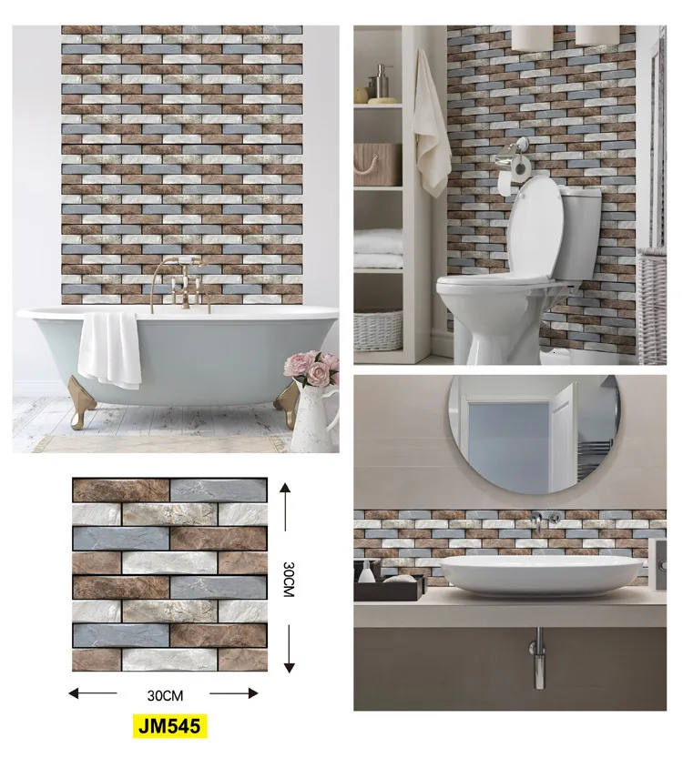 Waterproof 3D Self Adhesive Tile Sticker Tiles For Wall For Kitchen ...