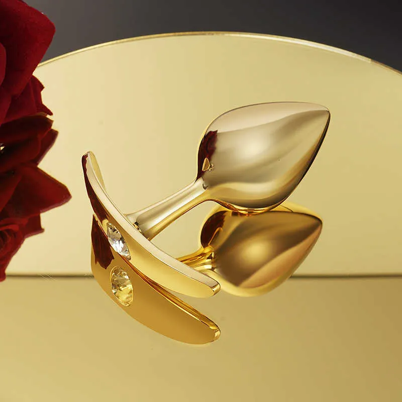 Crystal Love Anal Butt Plug Stainless Steel Stimulator Toy_voghion.com