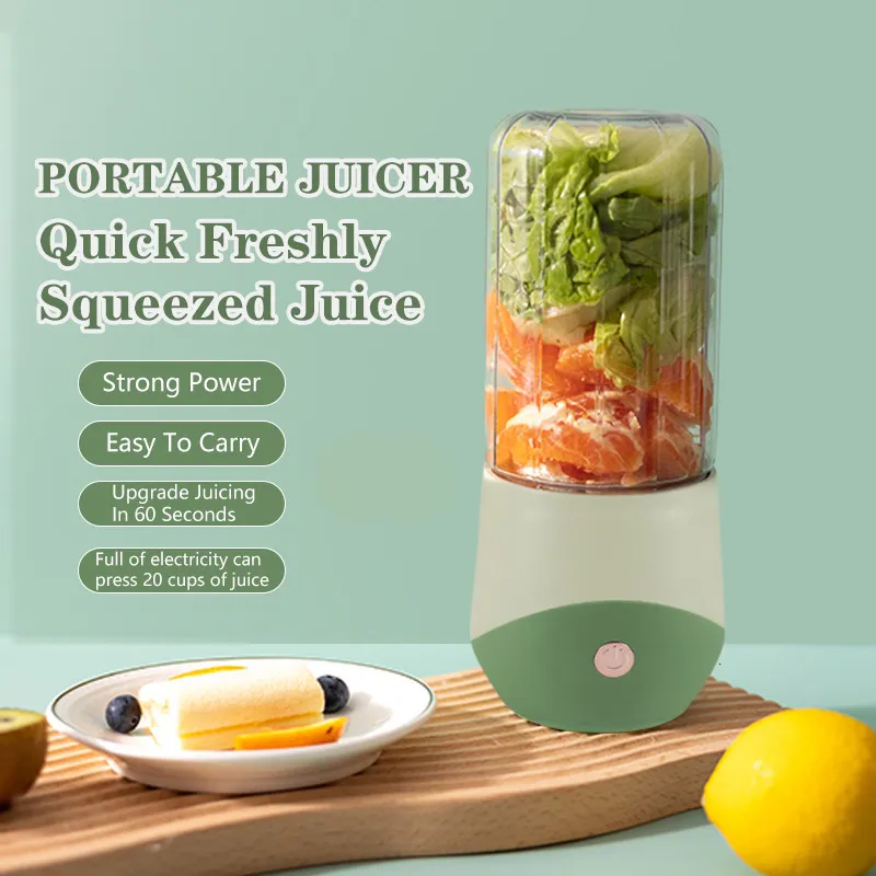 Fruits Légumes Outils 500 ml Mini Juicer Blender Portable Juice Extractor Cup USB Rechargeable Home Food Processor Smoothie Maker Mixer Pour Voyage Utilisation 230617