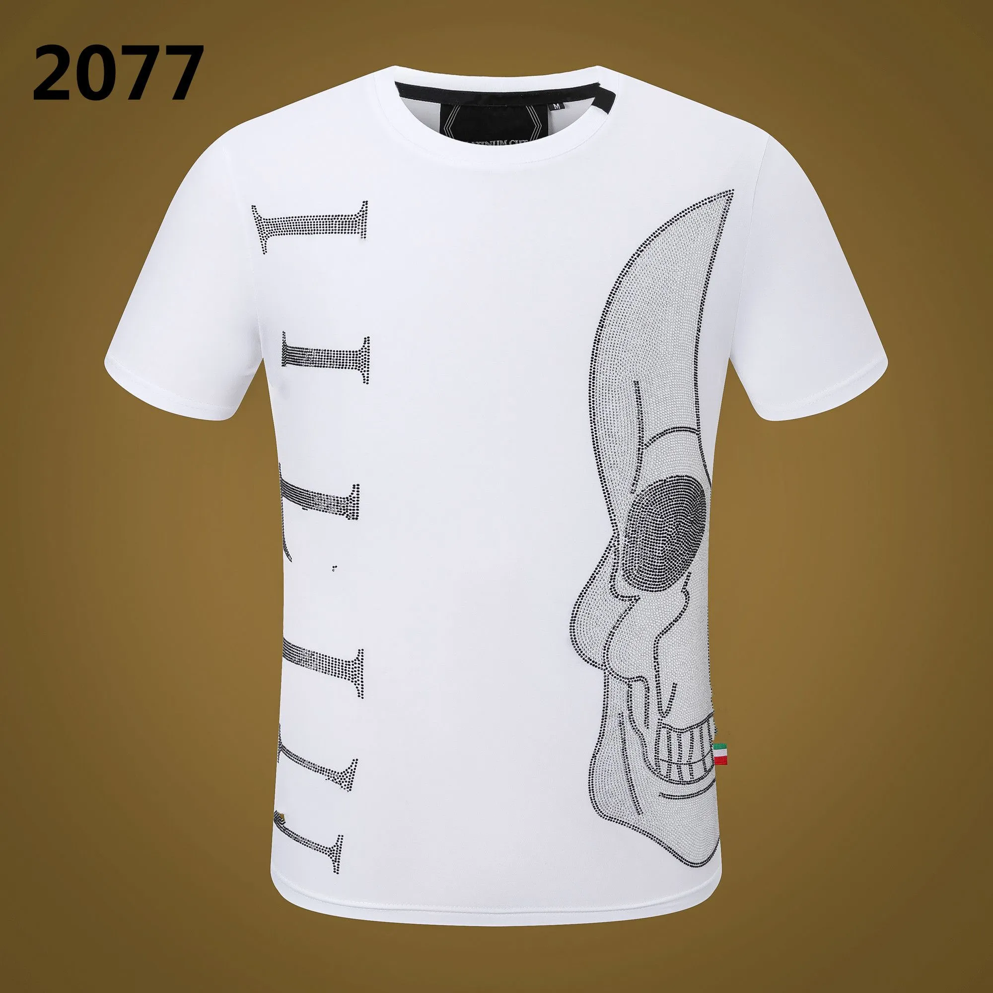 Ny stil Phillip Plain Men T Shirts Designer PP Skull Diamond T Shirt Kort ärm Dollar Brown Bear Brand Tee High Quality Skulls T Shirt Tops VS2077