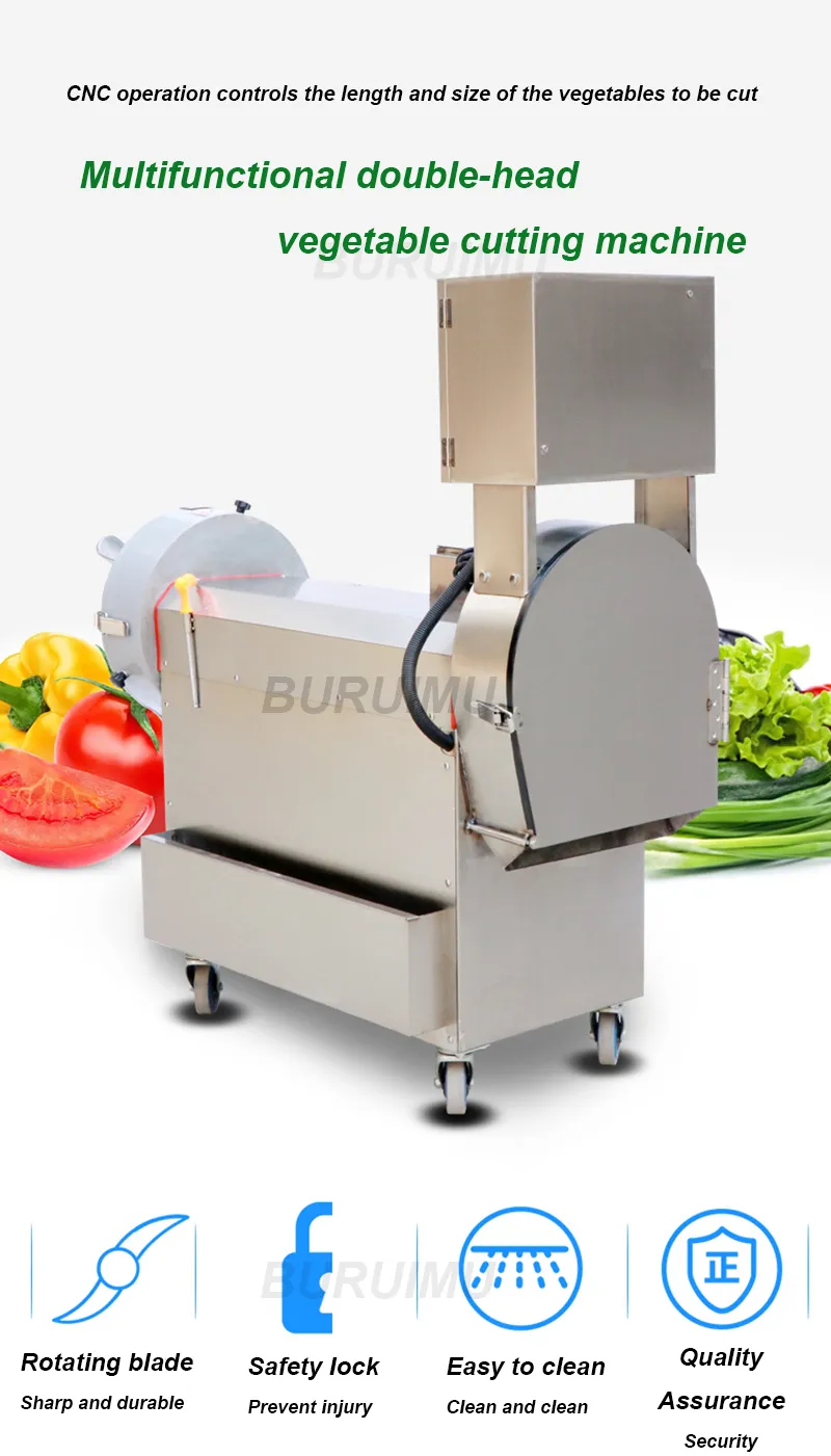 Commercial Vegetable Cutting Machine For Cut Scallion Sauerkraut Pepper Celery  Chopper Multifunction Electric Onion Slicer