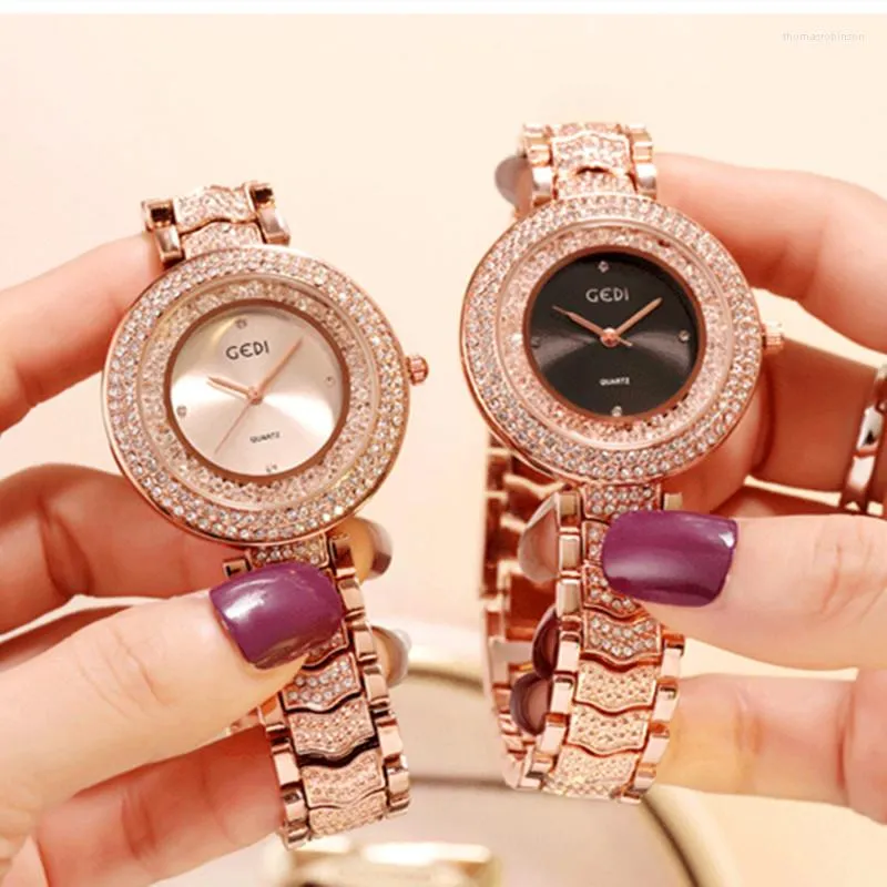 Relógios de pulso Top Mulheres Relógios Diamante Vestido Casual Relógio Senhoras Strass Mulher Relógio Relojes Para Mujer