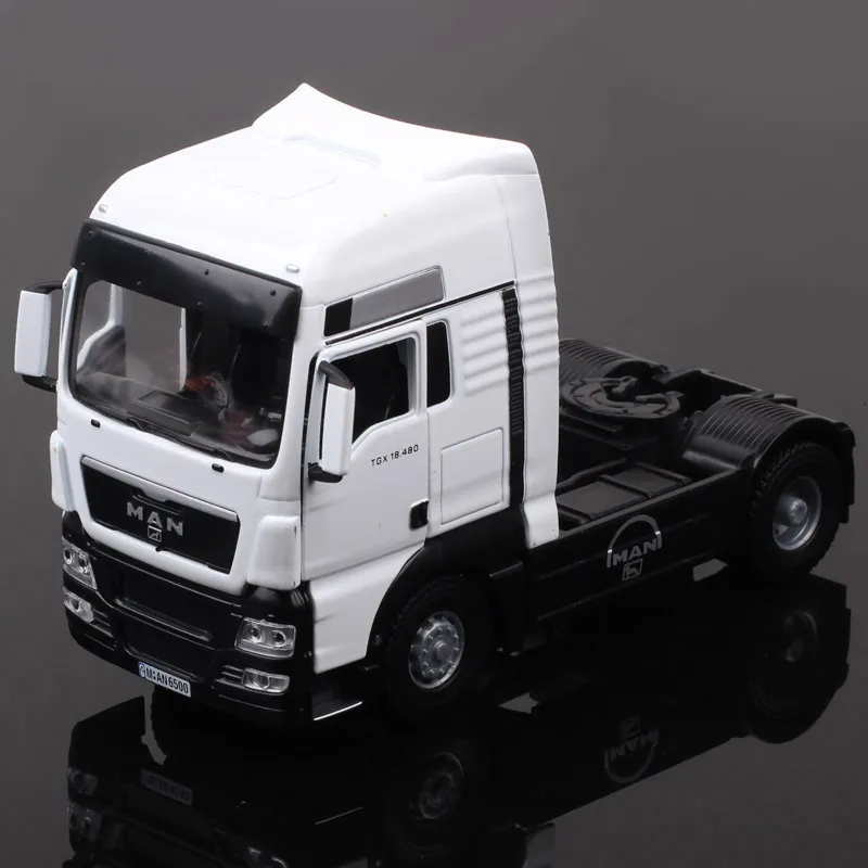 Diecast Model Car Classic Joycity 1 43 Scale Man TGX 18 480トラックトレーラーLorry Tractor Head Metal Diecasts Toy Vehicles Model Car Miniatures 230617