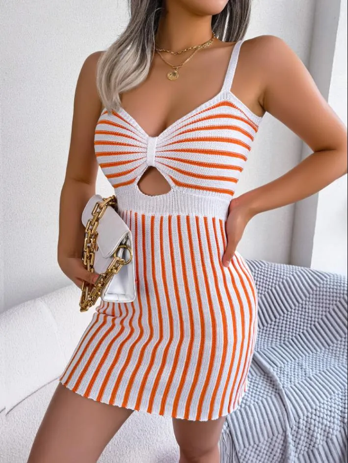 Women Casual Dresses Striped Knitted Fashion Designer... From Jeanscn,  $21.11 | DHgate.Com