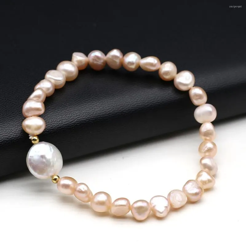Urok bransoletki Nieregularny naturalny perłowy koralik 18 cm słodkowodna dla kobiet biżuteria naszyjnik
