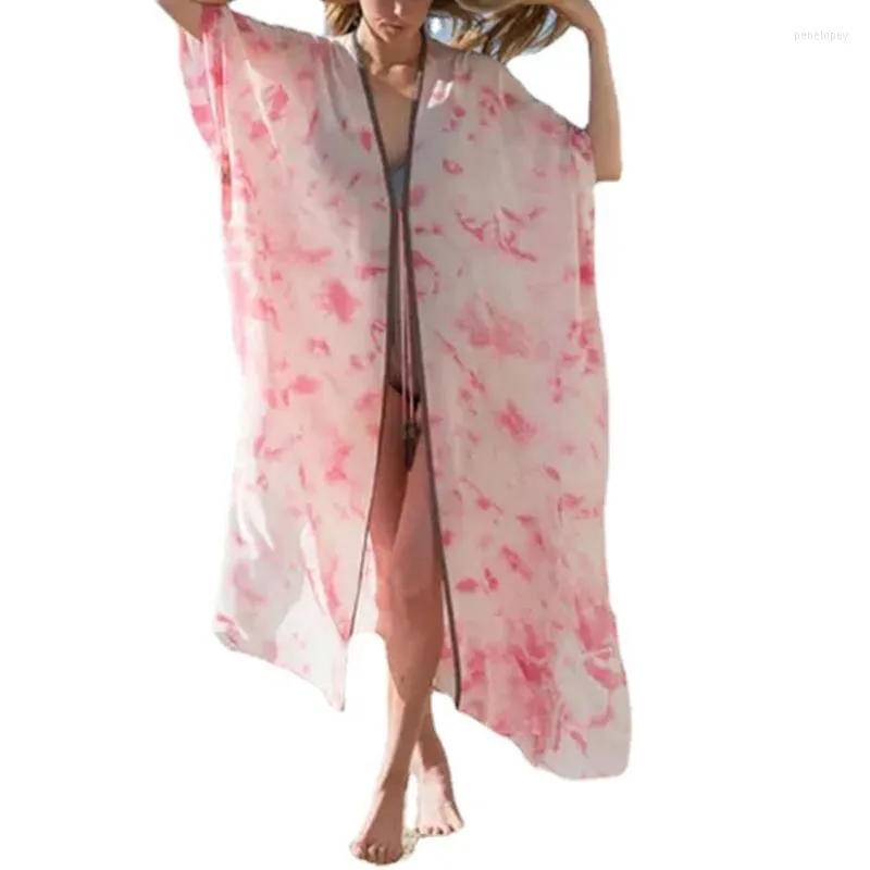 Maillots de bain pour femmes femmes Cardigan maillot de bain couvrir avant ouvert séchage rapide imprimé fleuri Caftans robe confortable pour fille amant D5QD