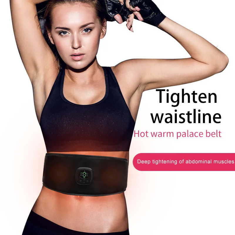 EMS Intelligent Abdominal Muscle Toner Trainer - 6 Modes, USB Rechargeable Gym Belt