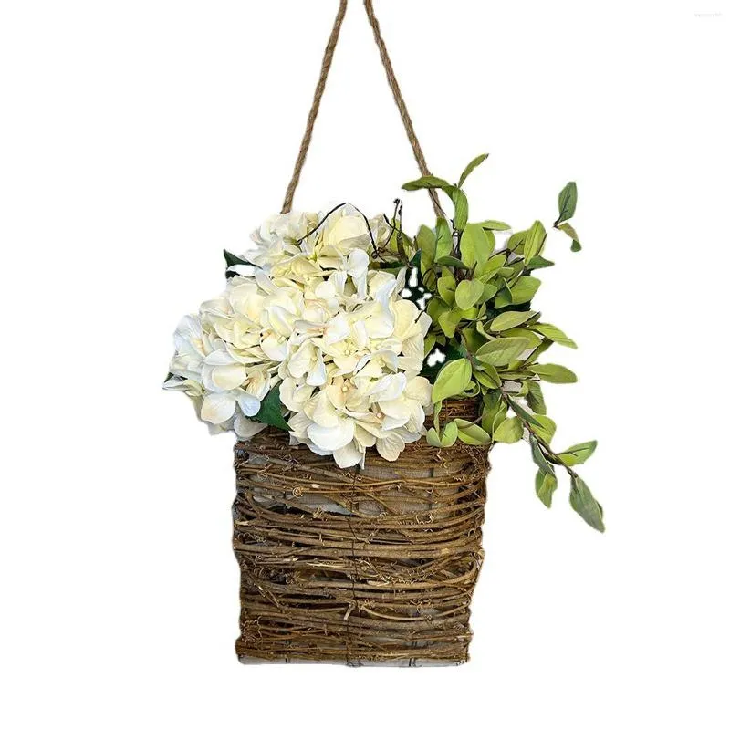 Flores decorativas, jardim, escritório, guirlanda de primavera, porta da frente, sala, parede, varanda, cesta de casamento, flor artificial, decoração de casa rústica