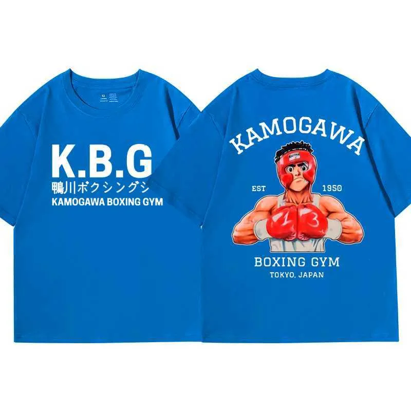 Heren T-shirts Anime Hajime Geen Ippo Kamogawa Boksen Gym T-shirt Mannen Vrouwen Makunouchi Takamura KGB Grafische T-shirts Kleding Harajuku streetwear Y2k T-shirt 1651