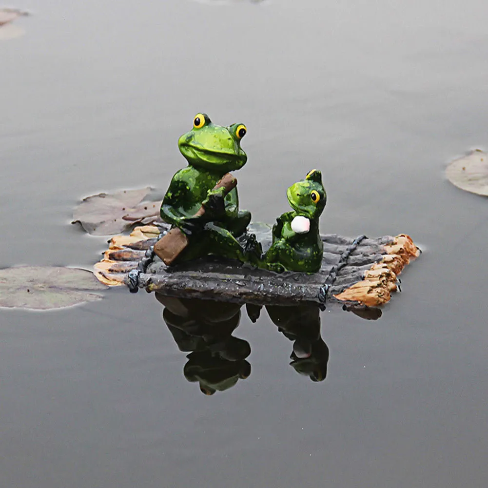 Realistic Fish Tank Desk Ornament Frog, Tortoise, And Yard