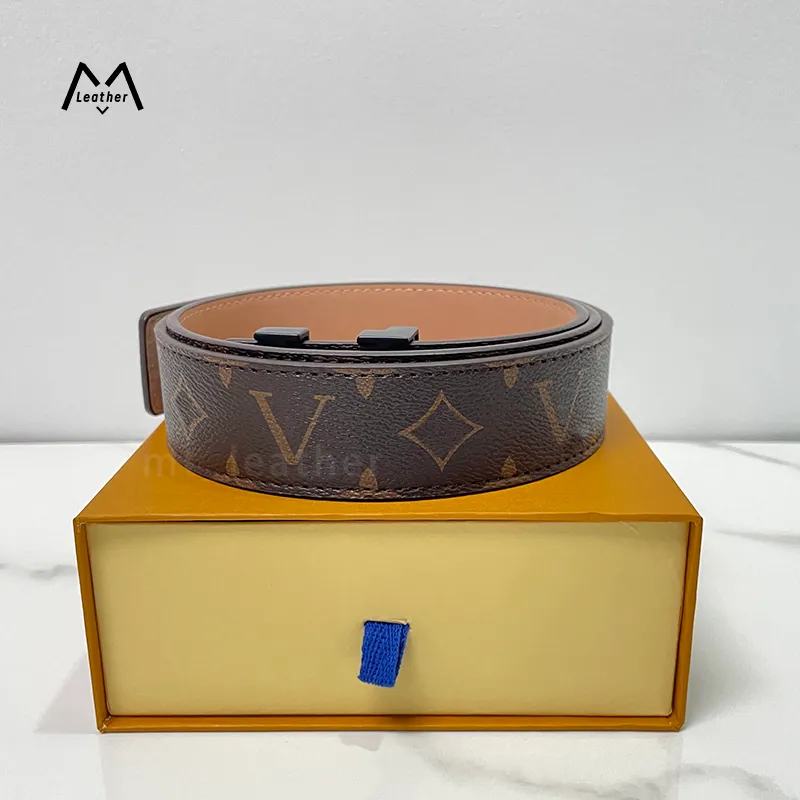 Hommes Designers Ceintures Classique mode luxe casual lettre L lisse boucle femmes ceinture en cuir pour hommes largeur 3.8cm avec boîte orange 15 couleurs en gros
