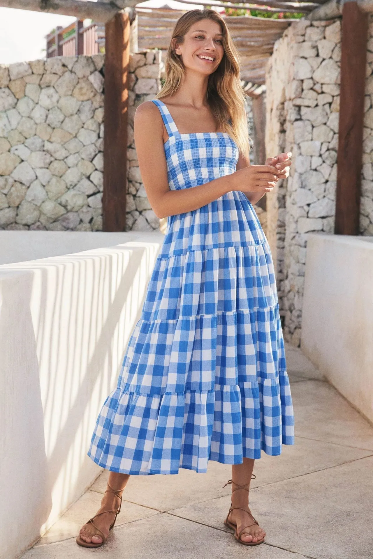 Vintage Plaid Summer Dress - Elegant Sleeveless Boho A-Line Beach Dress for  Women - Casual Chic, WildPinky Style from Dhgate Basic & Casual Dresses -  price 47.19