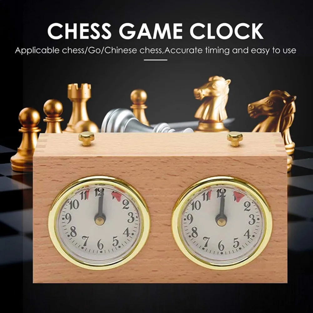 Schackspel trä kompakt digital internationell retro bärbar tävling spel timer mekanisk räkning upp ner analog schack klocka gåva 230617