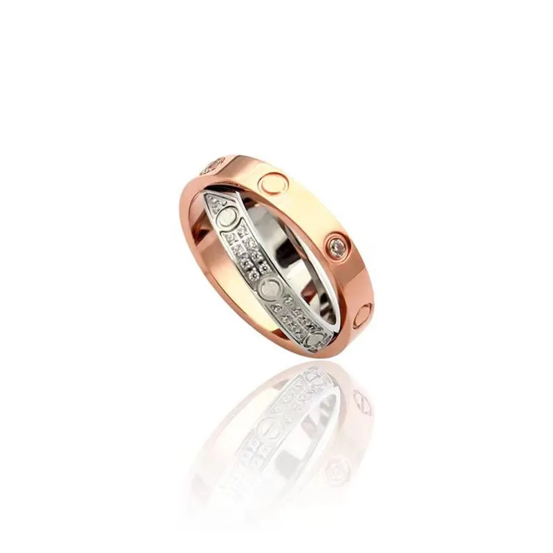 Luxury Designer Ring for Women Men Fashion Trend Brand Rose Gold Ring Couples Sterling Silver Brand New Style Holiday Present DIY